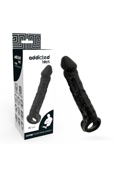 Estensione Fallica nera 20 Cm - Addicted Toys