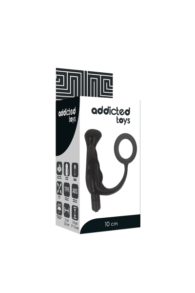 Stimolatore prostata con anello fallico 10cm - Addicted Toys