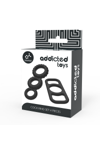 Kit 4 anelli fallici Addicted Toys