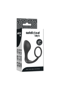 Plug anale con anello fallico 10,4 cm - Addicted Toys