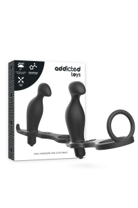 Vibratore anale con anello fallico - Addicted Toys