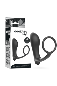 Plug anale vibrante con anello fallico Addicted Toys