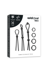 Kit 7 anelli fallici Addicted Toys