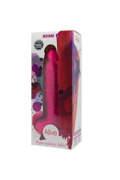 Dildo realistico Adam fucsia 19 cm