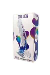 Dildo realistico trasparente Stallion 22 cm