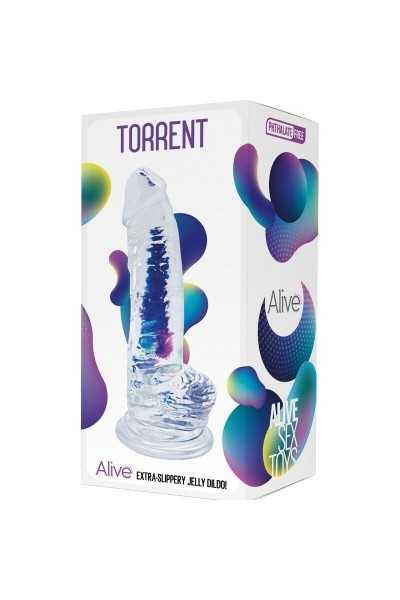 Dildo realistico trasparente Torrent 20,6 cm