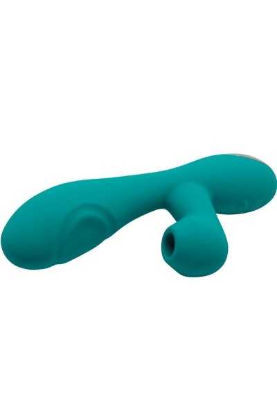 Vibratore rabbit con succhia clitoride Caribbean Shine azzurro